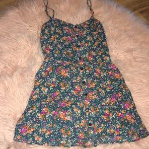 Floral print romper dress